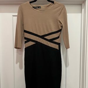 Homeyee Brown/Black Dress Size Medium